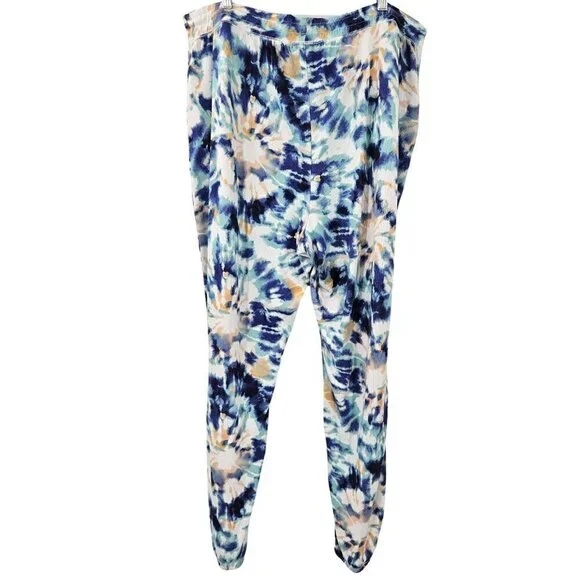 P.J. Salvage Spiral Nights Tie-Dye Jogger Pants Multicolor Women’s 3X Sleepwear - Picture 2 of 9